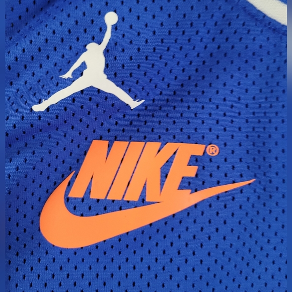 Nike  Air Jordan 5 Legacy Jersey Sleeveless Tank Blue/Orange Size XXL - Picture 4 of 6